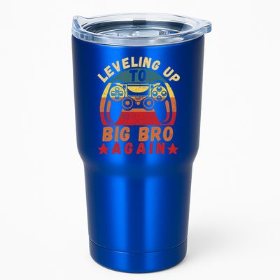 Leveling Up To Big Bro Again Vintage Big Brother Again Gamer Cool Gift Tumbler