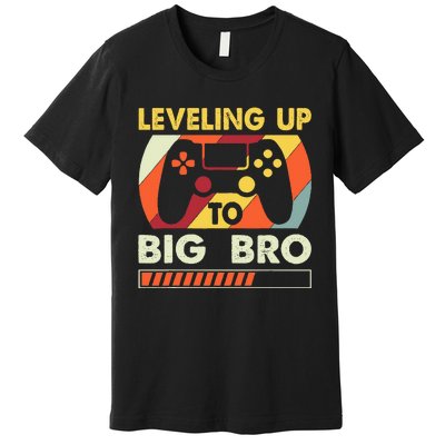 Leveling Up To Big Bro Vintage Future Brother Premium T-Shirt