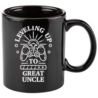 Leveling Up To Great Uncle Promoted To Granduncle Gamer Cool Gift 11oz C Handle Ceramic Mug