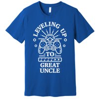 Leveling Up To Great Uncle Promoted To Granduncle Gamer Cool Gift Premium T-Shirt