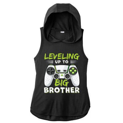 Leveling Up To Big Brother Ladies PosiCharge Tri-Blend Wicking Draft Hoodie Tank