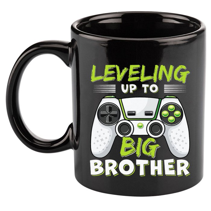 Leveling Up To Big Brother 11oz C Handle Ceramic Mug
