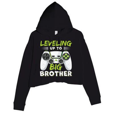 Leveling Up To Big Brother Crop Fleece Hoodie