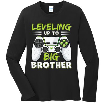 Leveling Up To Big Brother Ladies Long Sleeve Shirt