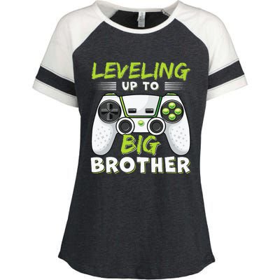 Leveling Up To Big Brother Enza Ladies Jersey Colorblock Tee