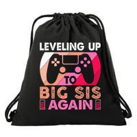 Leveling Up To Big Sis Again Promoted To Big Sister Again Drawstring Bag