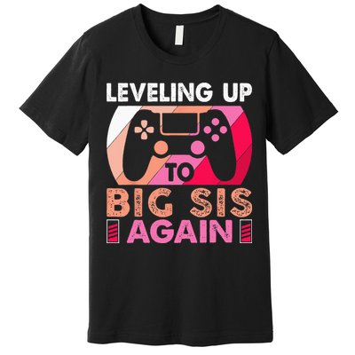 Leveling Up To Big Sis Again Promoted To Big Sister Again Premium T-Shirt