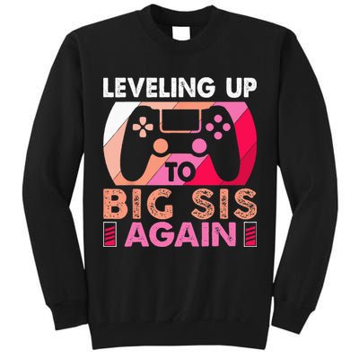 Leveling Up To Big Sis Again Promoted To Big Sister Again Tall Sweatshirt