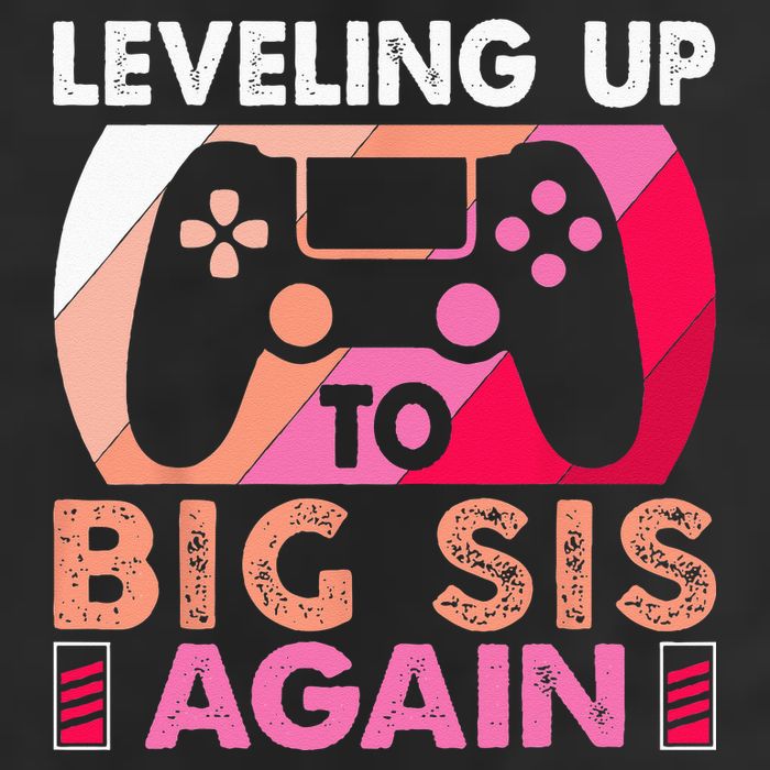 Leveling Up To Big Sis Again Promoted To Big Sister Again Golf Towel