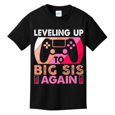 Leveling Up To Big Sis Again Promoted To Big Sister Again Kids T-Shirt