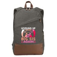 Leveling Up To Big Sis Again Promoted To Big Sister Again Cotton Canvas Backpack