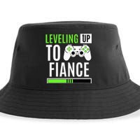 Leveling Up To Fiance Gaming Gender Reveal Announcement Sustainable Bucket Hat