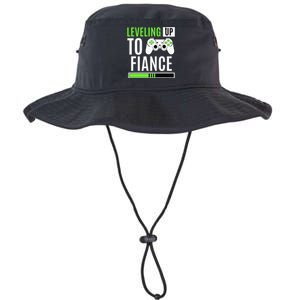 Leveling Up To Fiance Gaming Gender Reveal Announcement Legacy Cool Fit Booney Bucket Hat