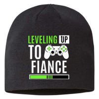 Leveling Up To Fiance Gaming Gender Reveal Announcement Sustainable Beanie