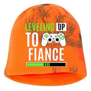 Leveling Up To Fiance Gaming Gender Reveal Announcement Kati - Camo Knit Beanie