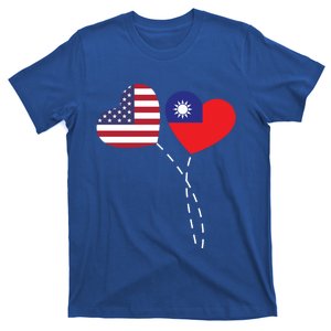 Loving Usa Taiwan Flag Heart Taiwanese Americans Love Great Gift T-Shirt