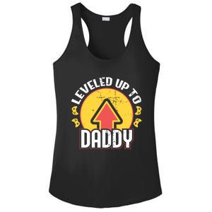 Leveled Up To Daddy Gift Fatherhood Birth Design Meaningful Gift Ladies PosiCharge Competitor Racerback Tank