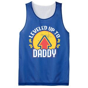 Leveled Up To Daddy Gift Fatherhood Birth Design Meaningful Gift Mesh Reversible Basketball Jersey Tank