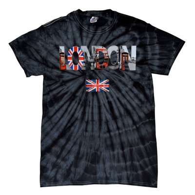 London UK Union Jack England Great British Flag Tie-Dye T-Shirt