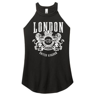 London UK Vintage GB England Great Britain United Kingdom Women’s Perfect Tri Rocker Tank