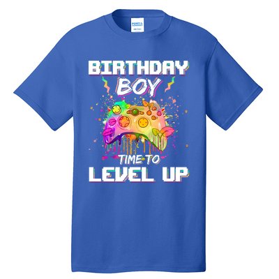 Level Up Video Gamer On My Birthday Party Decorations Cool Gift Tall T-Shirt