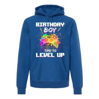 Level Up Video Gamer On My Birthday Party Decorations Cool Gift Premium Hoodie