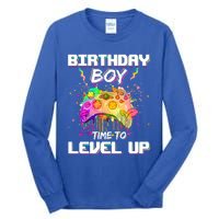 Level Up Video Gamer On My Birthday Party Decorations Cool Gift Tall Long Sleeve T-Shirt