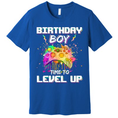 Level Up Video Gamer On My Birthday Party Decorations Cool Gift Premium T-Shirt