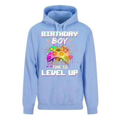 Level Up Video Gamer On My Birthday Party Decorations Cool Gift Unisex Surf Hoodie