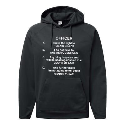 Lil Uzi Vert Wearing Officer I Have The Right To Remain Silent Performance Fleece Hoodie