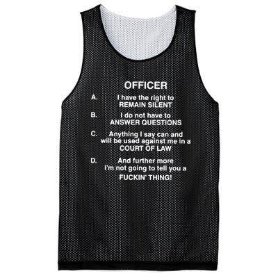 Lil Uzi Vert Wearing Officer I Have The Right To Remain Silent Mesh Reversible Basketball Jersey Tank