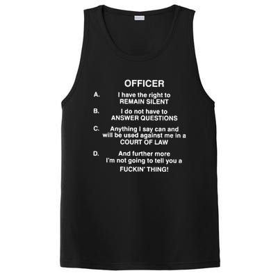 Lil Uzi Vert Wearing Officer I Have The Right To Remain Silent PosiCharge Competitor Tank