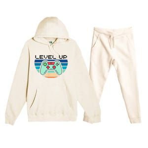 Level Up Video Game Controller Gamer Enthusiast Premium Hooded Sweatsuit Set