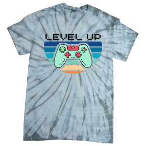 Level Up Video Game Controller Gamer Enthusiast Tie-Dye T-Shirt