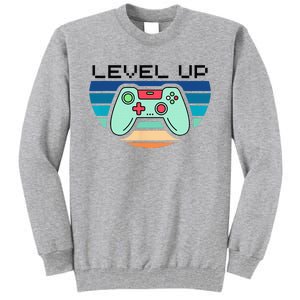 Level Up Video Game Controller Gamer Enthusiast Tall Sweatshirt