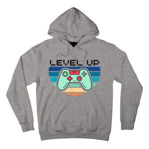 Level Up Video Game Controller Gamer Enthusiast Tall Hoodie