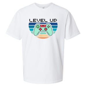 Level Up Video Game Controller Gamer Enthusiast Sueded Cloud Jersey T-Shirt