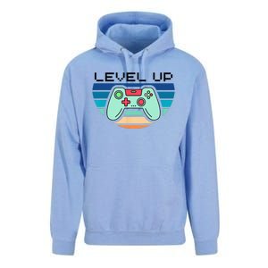 Level Up Video Game Controller Gamer Enthusiast Unisex Surf Hoodie