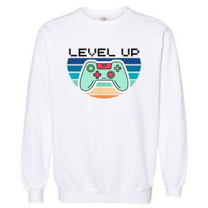 Level Up Video Game Controller Gamer Enthusiast Garment-Dyed Sweatshirt