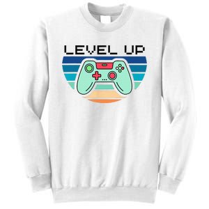 Level Up Video Game Controller Gamer Enthusiast Sweatshirt