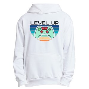 Level Up Video Game Controller Gamer Enthusiast Urban Pullover Hoodie