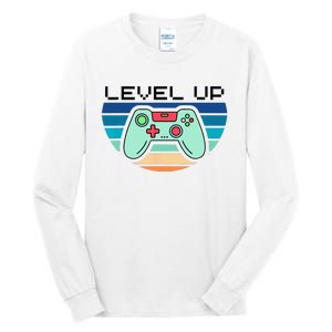 Level Up Video Game Controller Gamer Enthusiast Tall Long Sleeve T-Shirt