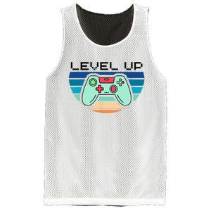 Level Up Video Game Controller Gamer Enthusiast Mesh Reversible Basketball Jersey Tank