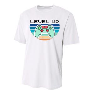 Level Up Video Game Controller Gamer Enthusiast Performance Sprint T-Shirt