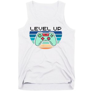 Level Up Video Game Controller Gamer Enthusiast Tank Top