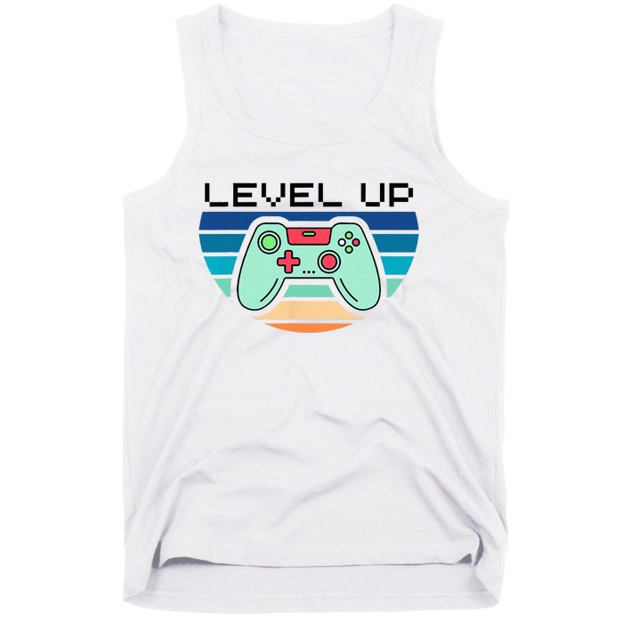 Level Up Video Game Controller Gamer Enthusiast Tank Top