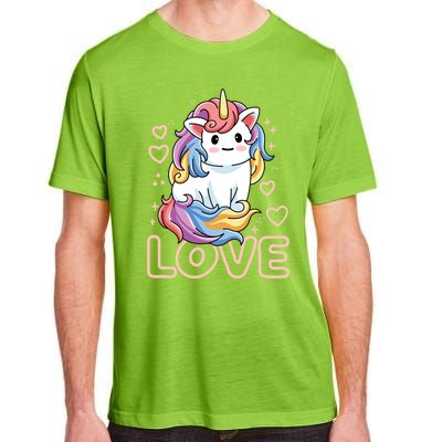 Love Unicorns Valentines Day Love Gift Adult ChromaSoft Performance T-Shirt