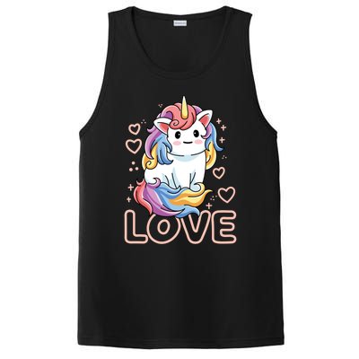 Love Unicorns Valentines Day Love Gift PosiCharge Competitor Tank