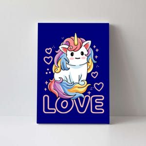 Love Unicorns Valentines Day Love Gift Canvas