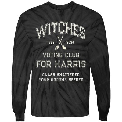 Local Union Witches For Kamala Harris 1692 2024 Glass Tie-Dye Long Sleeve Shirt